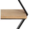 image:imageKate and Laurel Ladd Hexagon Shaped Floating Wood Wall Shelf with Black Metal Frame