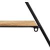 image:imageKate and Laurel Ladd Hexagon Shaped Floating Wood Wall Shelf with Black Metal Frame