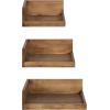 image:imageKate and Laurel Levie Corner Shelf Set of 3 Rustic Natural Modern FarmhouseInspired Wood ShelfRustic Brown