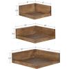 image:imageKate and Laurel Levie Corner Shelf Set of 3 Rustic Natural Modern FarmhouseInspired Wood ShelfRustic Brown