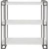 image:imageKate and Laurel Lintz Modern Industrial Solid Wood with Black Metal Frame Floating Wall Shelves Rustic BrownWhite
