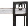 image:imageKate and Laurel Lintz Modern Industrial Solid Wood with Black Metal Frame Floating Wall Shelves Rustic BrownWhite