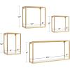 image:imageKate and Laurel Mallory Modern Floating Wall Shelves Set of 4 White and Gold Chic Modern Glam Wall Accent for Display and Storage