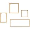 image:imageKate and Laurel Mallory Modern Floating Wall Shelves Set of 4 White and Gold Chic Modern Glam Wall Accent for Display and Storage
