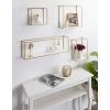 image:imageKate and Laurel Mallory Modern Floating Wall Shelves Set of 4 White and Gold Chic Modern Glam Wall Accent for Display and Storage
