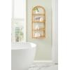 image:imageKate and Laurel Rahmati Modern TwoTier Arched Rattan Wall Shelf 18 x 7 x 23 Natural Rattan Boho Arch Wall Shelves for OvertheToilet Storage or Dorm Room Storage ShelfNatural