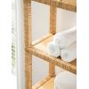 image:imageKate and Laurel Rahmati Modern TwoTier Arched Rattan Wall Shelf 18 x 7 x 23 Natural Rattan Boho Arch Wall Shelves for OvertheToilet Storage or Dorm Room Storage ShelfNatural