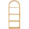 image:imageKate and Laurel Rahmati Modern TwoTier Arched Rattan Wall Shelf 18 x 7 x 23 Natural Rattan Boho Arch Wall Shelves for OvertheToilet Storage or Dorm Room Storage ShelfNatural