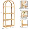 image:imageKate and Laurel Rahmati Modern TwoTier Arched Rattan Wall Shelf 18 x 7 x 23 Natural Rattan Boho Arch Wall Shelves for OvertheToilet Storage or Dorm Room Storage ShelfNatural