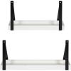 image:imageKate and Laurel Sudbury Farmhouse Wall Shelf Set of 2 White and Black Decorative Modern Shelves with Coastal FinishWhiteBlack
