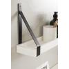 image:imageKate and Laurel Sudbury Farmhouse Wall Shelf Set of 2 White and Black Decorative Modern Shelves with Coastal FinishWhiteBlack