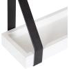 image:imageKate and Laurel Sudbury Farmhouse Wall Shelf Set of 2 White and Black Decorative Modern Shelves with Coastal FinishWhiteBlack