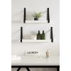 image:imageKate and Laurel Sudbury Farmhouse Wall Shelf Set of 2 White and Black Decorative Modern Shelves with Coastal FinishWhiteBlack
