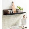 image:imageKate and Laurel Ubbard Modern Decorative Floating Wall Shelf 30 x 4 Walnut Brown and Black Transitional Hanging Wood and Metal Floating Shelves for Wall Decor