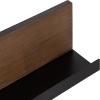 image:imageKate and Laurel Ubbard Modern Decorative Floating Wall Shelf 30 x 4 Walnut Brown and Black Transitional Hanging Wood and Metal Floating Shelves for Wall Decor