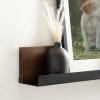 image:imageKate and Laurel Ubbard Modern Decorative Floating Wall Shelf 30 x 4 Walnut Brown and Black Transitional Hanging Wood and Metal Floating Shelves for Wall Decor
