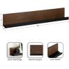 image:imageKate and Laurel Ubbard Modern Decorative Floating Wall Shelf 30 x 4 Walnut Brown and Black Transitional Hanging Wood and Metal Floating Shelves for Wall Decor