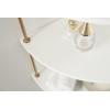 image:imageKate and Laurel Walters Glam Wall Mounted Corner Shelf 17 x 12 x 35 White and Gold Decorative Three Tier Corner Wall Shelf for Storage and DisplayWhiteGold
