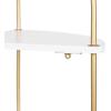 image:imageKate and Laurel Walters Glam Wall Mounted Corner Shelf 17 x 12 x 35 White and Gold Decorative Three Tier Corner Wall Shelf for Storage and DisplayWhiteGold
