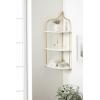 image:imageKate and Laurel Walters Glam Wall Mounted Corner Shelf 17 x 12 x 35 White and Gold Decorative Three Tier Corner Wall Shelf for Storage and DisplayWhiteGold