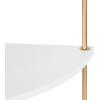 image:imageKate and Laurel Walters Glam Wall Mounted Corner Shelf 17 x 12 x 35 White and Gold Decorative Three Tier Corner Wall Shelf for Storage and DisplayWhiteGold