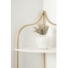 image:imageKate and Laurel Walters Glam Wall Mounted Corner Shelf 17 x 12 x 35 White and Gold Decorative Three Tier Corner Wall Shelf for Storage and DisplayWhiteGold
