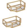 image:imageKate and Laurel Ciel Glam Wall Sconce Set of 2 Gold Modern Floating Wall Decor for DisplayGold