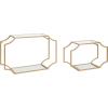 image:imageKate and Laurel Ciel Modern Horizontal Shelves Set of 2 Gold Decorative Glam Wall Decor for Storage and Display