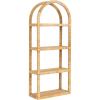 image:imageKate and Laurel Rahmati Modern TwoTier Arched Rattan Wall Shelf 18 x 7 x 23 Natural Rattan Boho Arch Wall Shelves for OvertheToilet Storage or Dorm Room Storage ShelfNatural