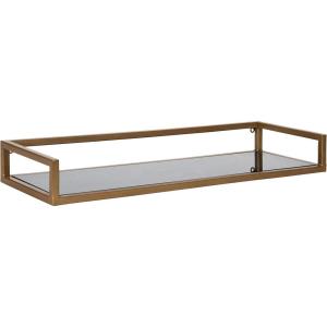 image:imageKate and Laurel Blex Glam Wall Shelf 24 x 8 x 3 Gold Chic Floating Shelf for Wall Display and StorageGoldBlack