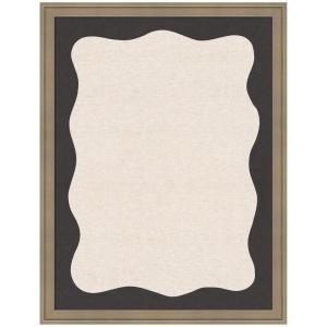 image:imageKate and Laurel Framed Fabric Pinboard 17 x 41 Printed Linen Decorative Bulletin Board for Use as a Vision Board or Wall Organization Belvedere Bronze FrameFlorence Light Brown