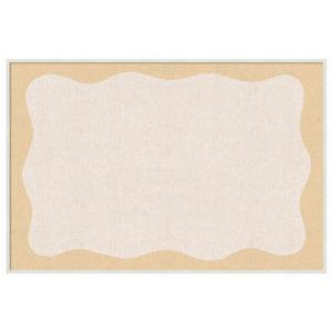 image:imageKate and Laurel Framed Fabric Pinboard 18 x 42 Printed Linen Classic Bulletin Board for Use as a Vision Board or Wall Organization Florence Gold FrameLucie White