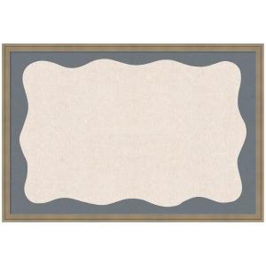 image:imageKate and Laurel Framed Fabric Pinboard 38 x 26 Printed Linen Classic Bulletin Board for Use as a Vision Board or Wall Organization Florence Gold FrameFlorence Light Brown