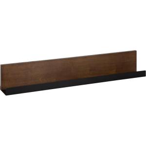 image:imageKate and Laurel Ubbard Modern Decorative Floating Wall Shelf 30 x 4 Walnut Brown and Black Transitional Hanging Wood and Metal Floating Shelves for Wall Decor