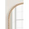 image:imageKate and Laurel Beadbrook Modern Beaded Arched Mirror 28 x 32 Light Natural Transitional Wide Arch Wall Mirror for Use as Bathroom Mirror or Entryway Mirror Decor