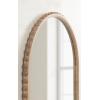 image:imageKate and Laurel Beadbrook Modern Beaded Arched Mirror 28 x 32 Light Natural Transitional Wide Arch Wall Mirror for Use as Bathroom Mirror or Entryway Mirror Decor