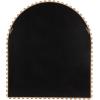 image:imageKate and Laurel Beadbrook Modern Beaded Arched Mirror 28 x 32 Light Natural Transitional Wide Arch Wall Mirror for Use as Bathroom Mirror or Entryway Mirror Decor