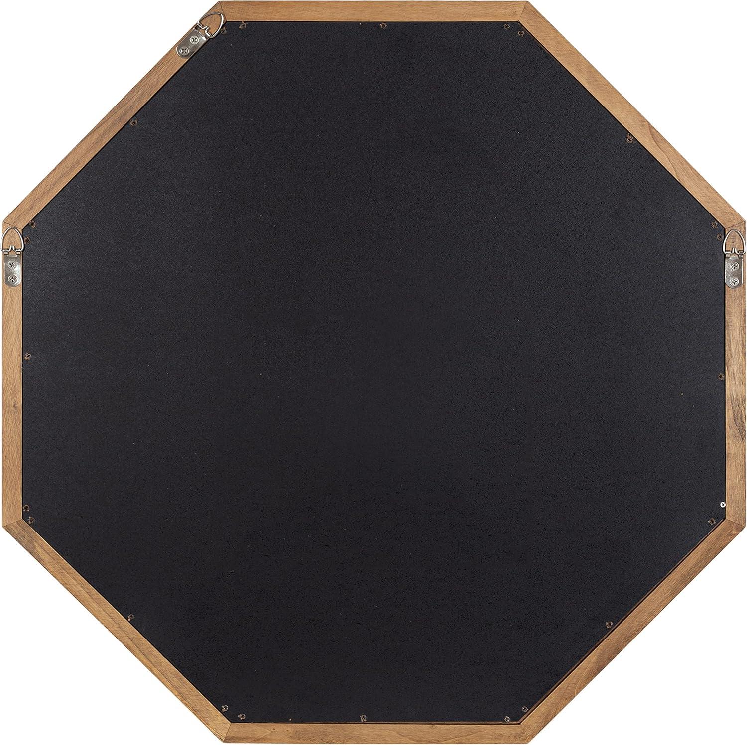 image:imageKate and Laurel Hogan Farmhouse Octagon Wood Wall Mirror 24 x 36 Rustic Brown Traditional Inspired Geometric Wall DecorRustic Brown