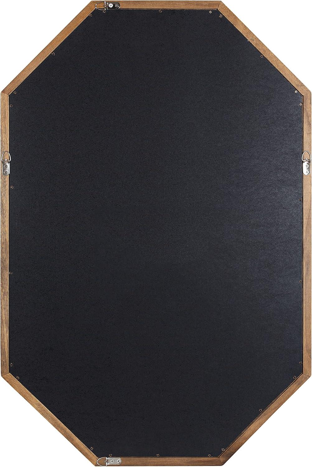image:imageKate and Laurel Hogan Farmhouse Octagon Wood Wall Mirror 24 x 36 Rustic Brown Traditional Inspired Geometric Wall DecorRustic Brown