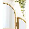 image:imageKate and Laurel Amoli TriFold Arched Mirror 28 x 28 Gold ThreePiece Joined Arch Folding Mirror for Tabletop Makeup Mirror Station or Bathroom Vanity Setup