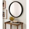 image:imageKate and Laurel Astele Modern Wall Mirror 24 Inch Diameter Black FarmhouseInspired Dimensional Wall Decor Accent Piece with Round Frame and Beaded Detailing