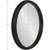 image:imageKate and Laurel Astele Modern Wall Mirror 24 Inch Diameter Black FarmhouseInspired Dimensional Wall Decor Accent Piece with Round Frame and Beaded Detailing