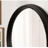 image:imageKate and Laurel Astele Modern Wall Mirror 24 Inch Diameter Black FarmhouseInspired Dimensional Wall Decor Accent Piece with Round Frame and Beaded Detailing