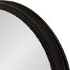 image:imageKate and Laurel Astele Modern Wall Mirror 24 Inch Diameter Black FarmhouseInspired Dimensional Wall Decor Accent Piece with Round Frame and Beaded Detailing