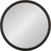 image:imageKate and Laurel Astele Modern Wall Mirror 24 Inch Diameter Black FarmhouseInspired Dimensional Wall Decor Accent Piece with Round Frame and Beaded Detailing