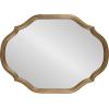 image:imageKate and Laurel Augustina Glam Scalloped Mirror 27 x 37 Antique Gold Vintage Golden Framed Wall Mirror