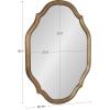 image:imageKate and Laurel Augustina Glam Scalloped Mirror 27 x 37 Antique Gold Vintage Golden Framed Wall Mirror