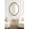 image:imageKate and Laurel Augustina Glam Scalloped Mirror 27 x 37 Antique Gold Vintage Golden Framed Wall Mirror