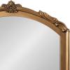 image:imageKate and Laurel Berkshire Vintage Arched Wall Mirror 24 x 36 Gold Antique Ornate Arch Capsule Mirror with Detailed Frame Accenting and Classic Finish