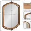 image:imageKate and Laurel Berkshire Vintage Arched Wall Mirror 24 x 36 Gold Antique Ornate Arch Capsule Mirror with Detailed Frame Accenting and Classic Finish